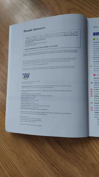 Ponad słowami 2 część 1 zakres podstawowy i rozszerzony Nowa Era