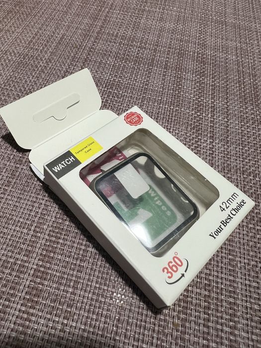 Скло+ чохол для корпусу Apple watch, series 1 2 3, 42 mm