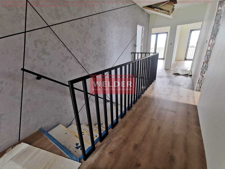 Balkon Francuski Balustrada stal nierdzewna antracyt Portfenetr Harfa