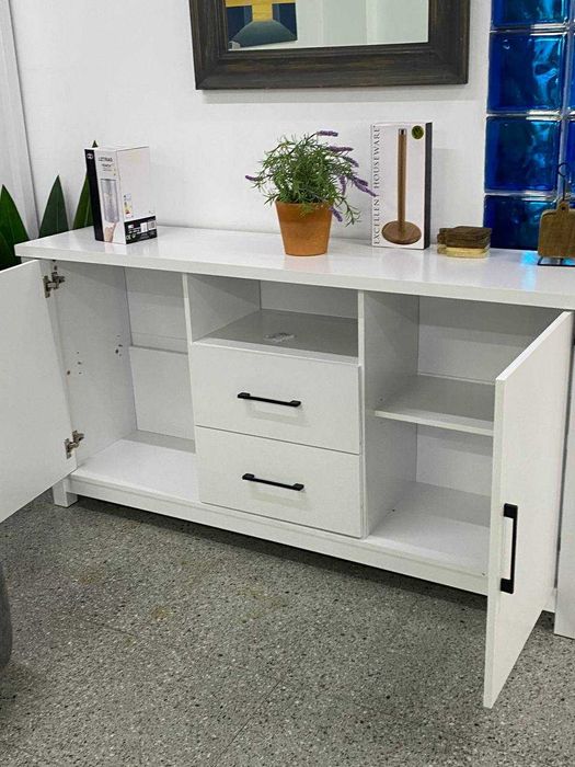 Cómoda + aparador alto com vitrine - entrega gratuita