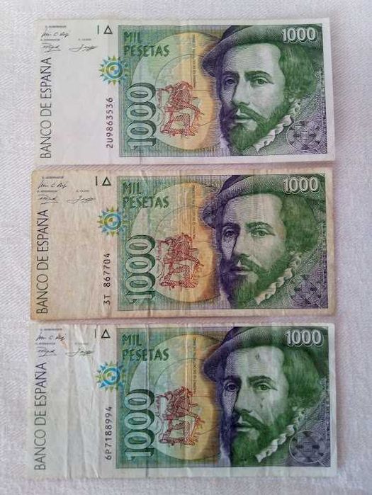 5 Notas de 1000 pesetas (1979/1992)