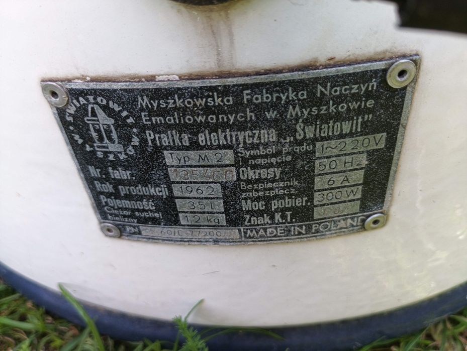 Pralka wirnikowa Światowid PRL 1962r