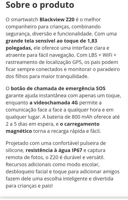 Smartwatch para criança com localizador