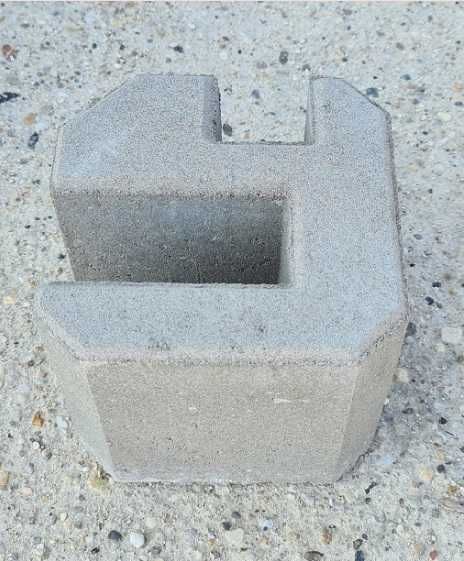 Łącznik betonowy 20cm przelotowy pestka bloczek do podmurówki