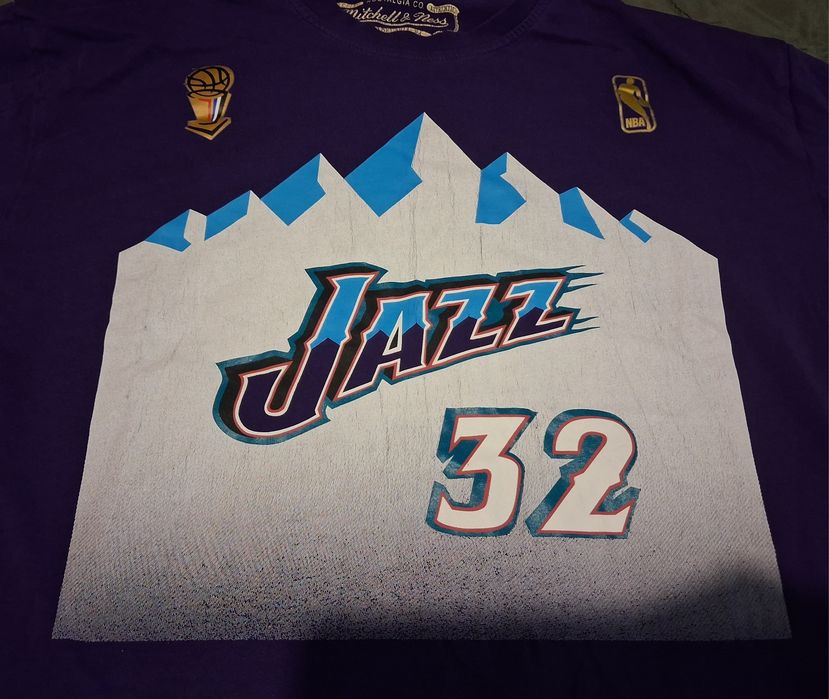 Karl Malone Utah Jazz koszulka NBA retro Mitchell and Ness