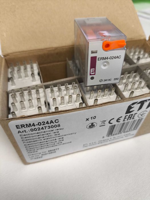 Електромеханічне реле, 24В AC, ETI 002473008 ERM4-024AC 4p