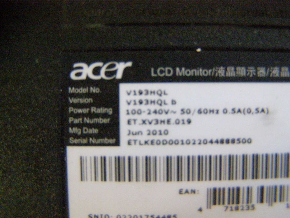 Acer V193 HQL b---розбiр битого