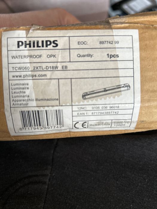 Lampa, oprawa hermetyczna TCW060 2×TL‑D18W EB IP65