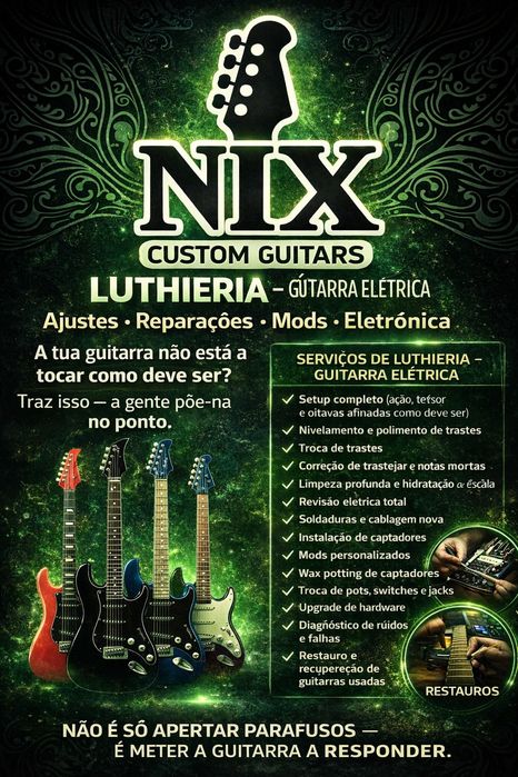 Guitarra Elétrica - Ajustes • Reparações • Mods • Eletrónica

A tua gu