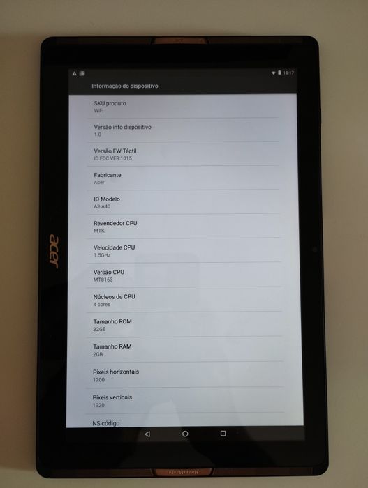 Tablet Acer Iconia Tab 10 A3-A40