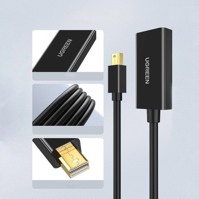Adapter Ugreen MD112 mini DisplayPort - HDMI 4K - czarny