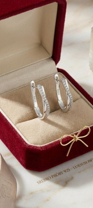 Kolczyki srebrne próba 925