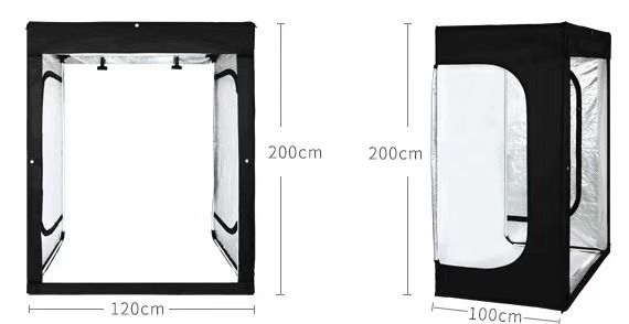 Фотобокс з LED освітленням Лайт куб LED-200*120*100см для фотографій