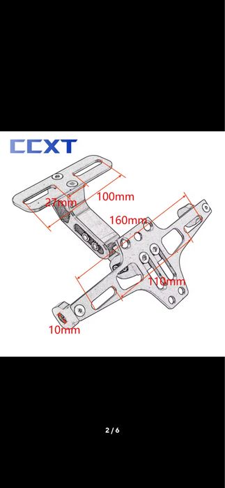 Suporte de matricula curto com led incluido