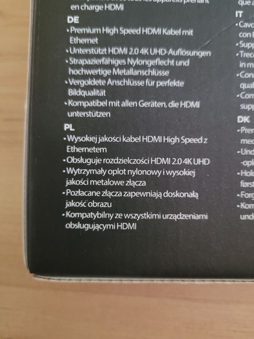Kabel Hdmi 3m nowy szybki