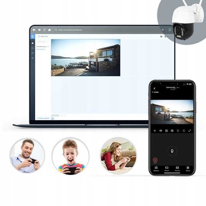 Kamera obrotowa ZOOM zewnętrzna PTZ na kartę SIM bezprzewodowa LTE GSM