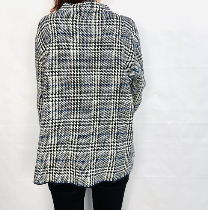 Sweter w kratę z golfem XL 42