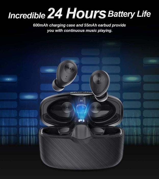 NOWE słuchawki Bluetooth TWS aptX HiFi NoiseCancel BAS autopause SPORT