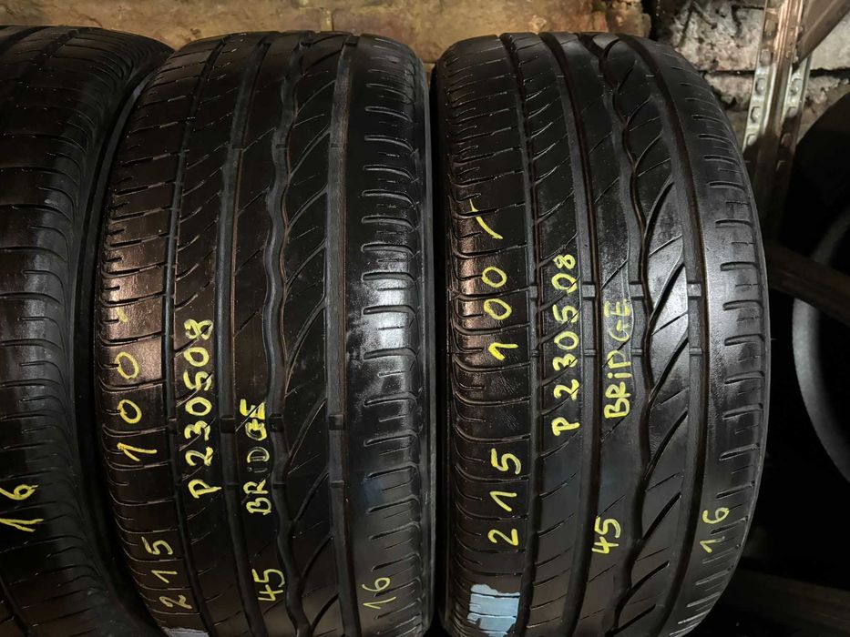 4X OPONY LETNIE 215/45R16 86H Bridgestone Turanza ER300 Rant Ochronny 6.9MM SPRAWDZONE CAŁE! #P230508