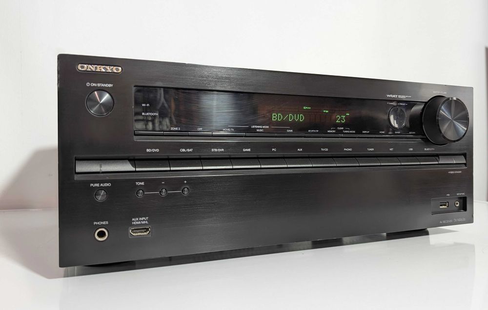 7.2 Ресивер Onkyo TX-NR636,має 160 Вт/кан/HDMI/Wi-Fi/Bluetooth/4K/USB