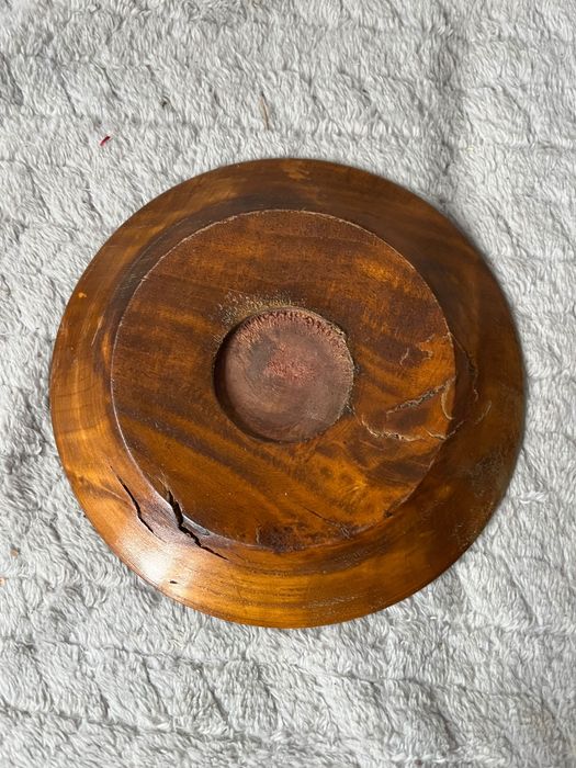 PRL Cepelia Drewniany Talerzyk Góralski