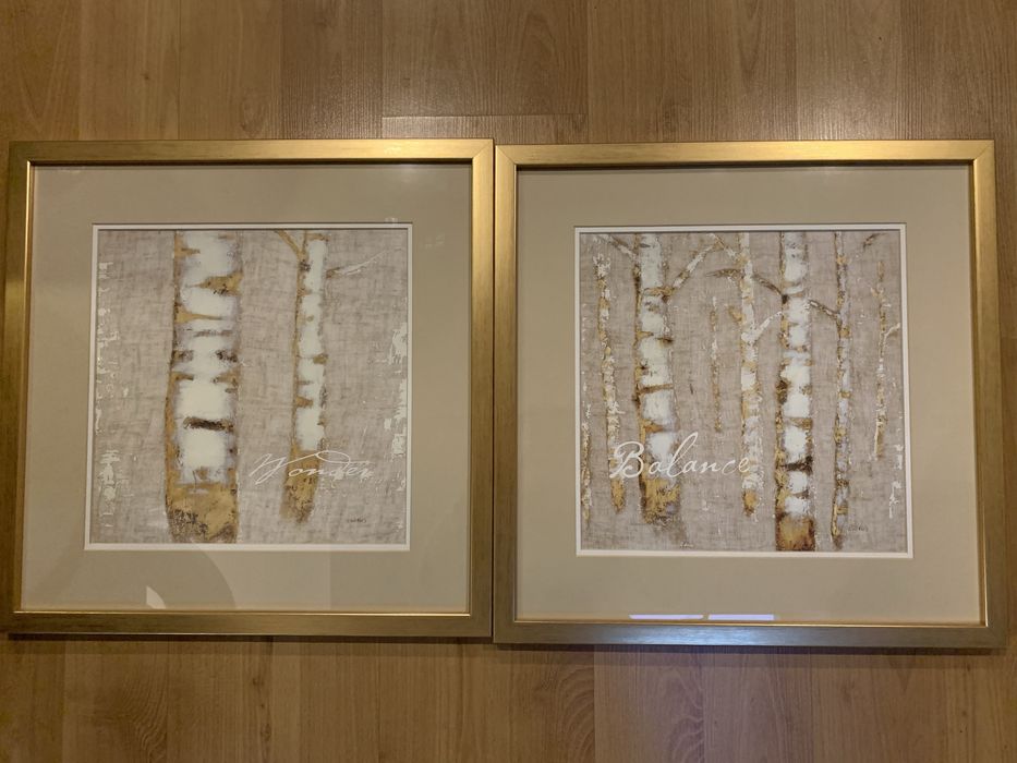 Obraz „sosny” w zlotych ramach