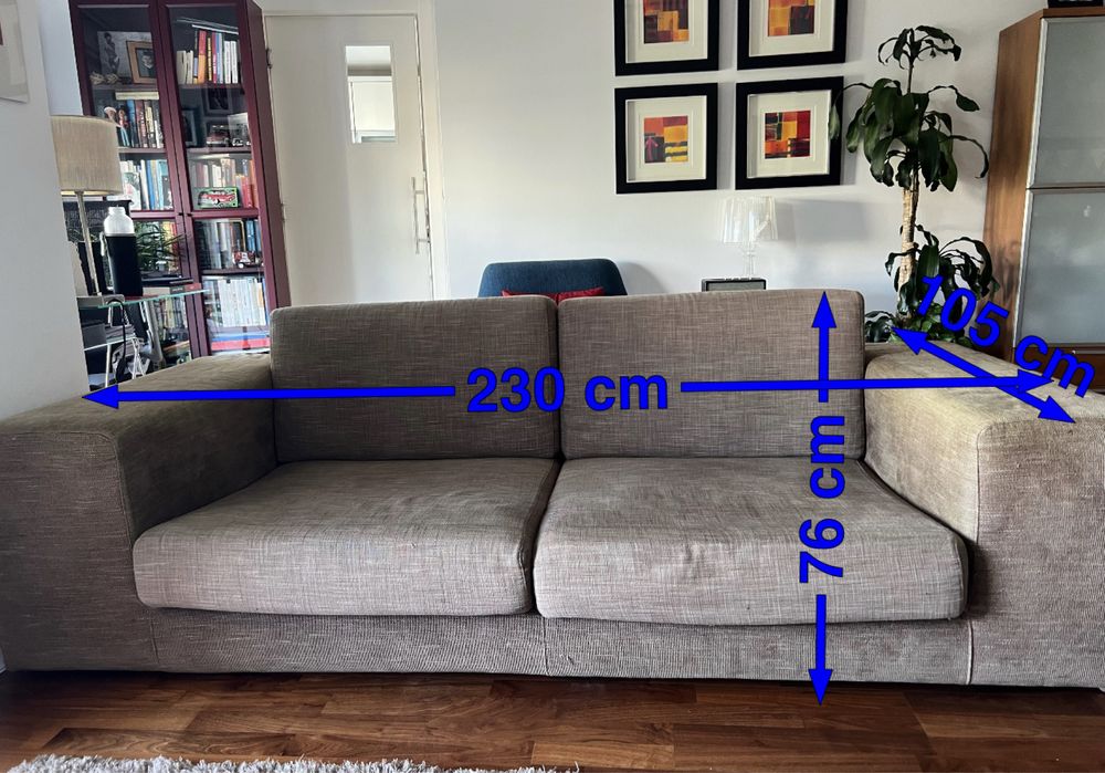 Sofá de 3 lugares usado