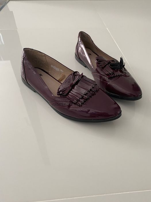 Mokasyny 37 burgund
