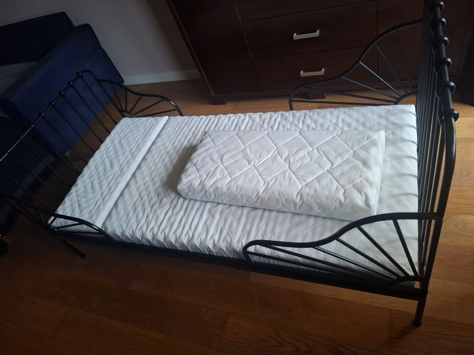 Łóżko IKEA Minnen Rosnące Czarne