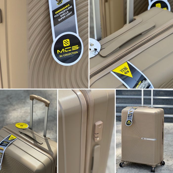 MCS 374!Полипропилен!Чемодан Турция на колесах,валіза,сумка на колесах