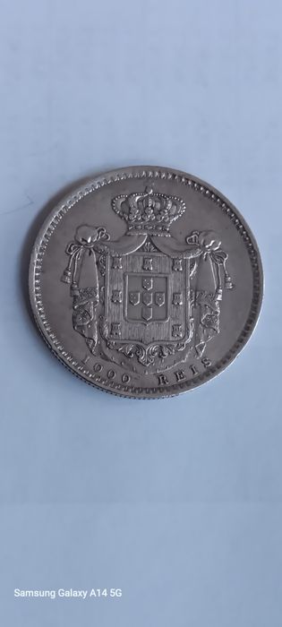 Moeda de prata de 1.000 réis D. Maria ll. 1838