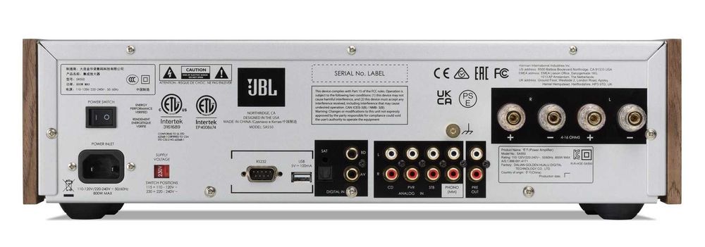 Wzmacniacz stereo zintegrowany - JBL SA550 Classic Srebrny EX DEMO