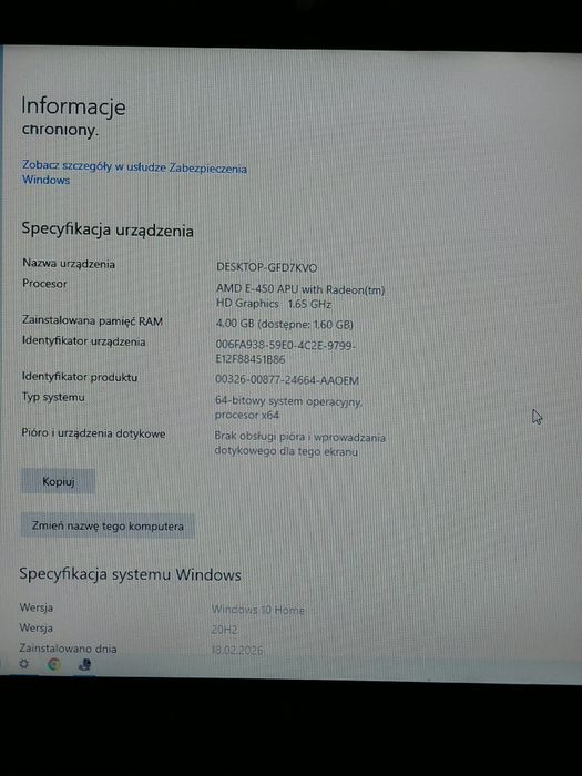 Laptop hp 635 sprawny