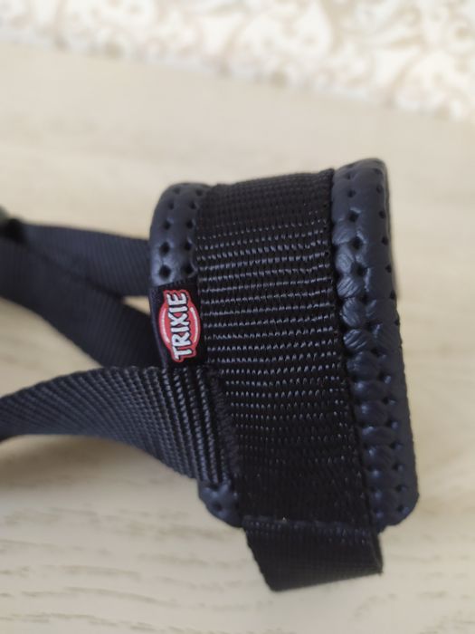 Намордник-петля для собак Trixie нейлон з шкіряною дихаючою вставкою