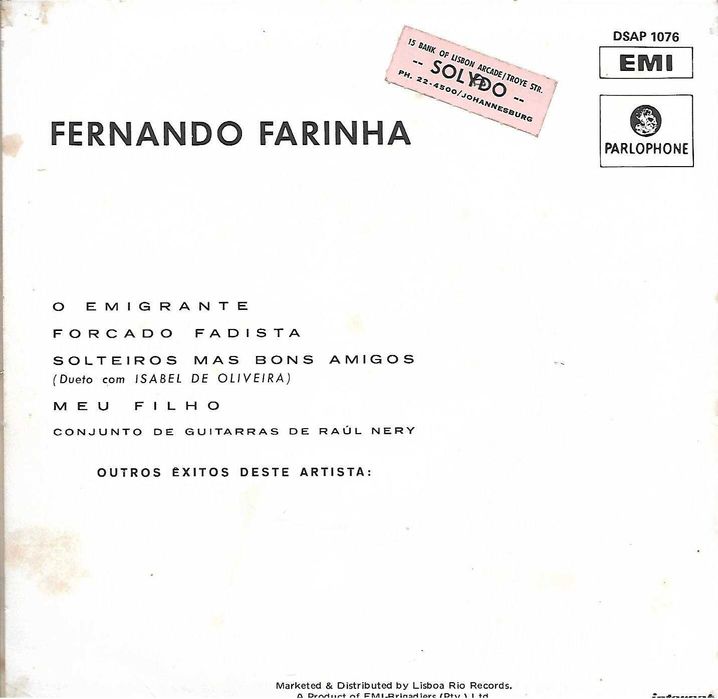Fernando Farinha - 2 EP's vinil
