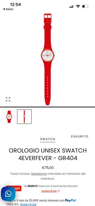 Swatch 4Everfever (GR404) годинник унісекс