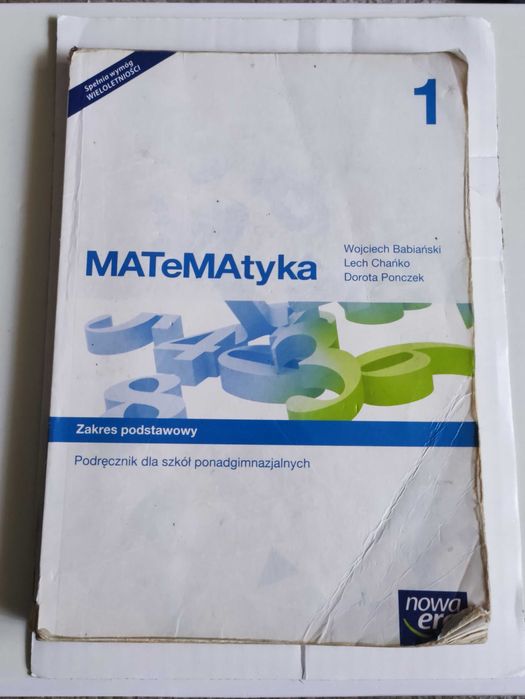 Podręcznik Matematyka 1 Nowa Era Zakres Podstawowy