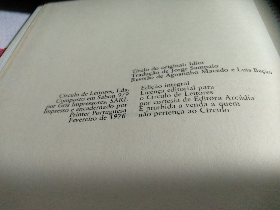 Livro  - O Idiota