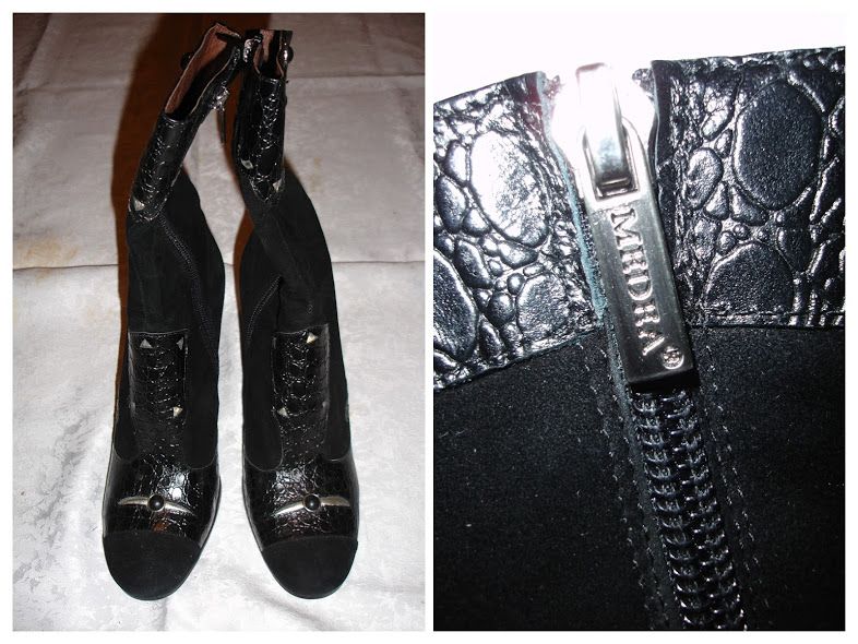 Сапоги/ЧОБОТИ 39-40 р. (25-26 см) жіночі. ЧОРНІ. Каблук. ДЕМІСЕЗОН.