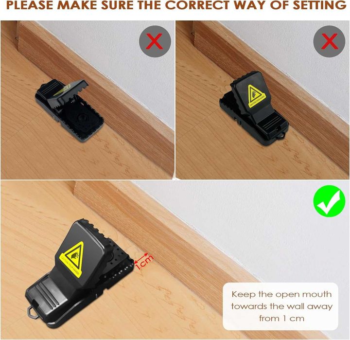 Мишоловка щуроловка пастка для гризунів Fousenuk, Ударна Набір з 8шт