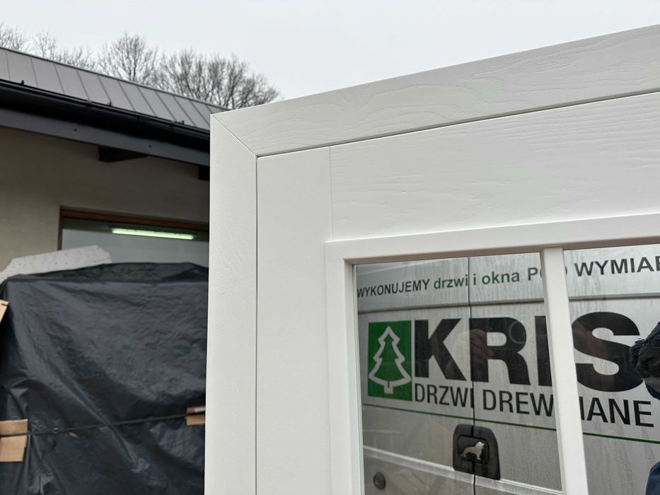 Drzwi wewnętrzne dwuskrzydłowe białe bezprzylgowe cała Polska