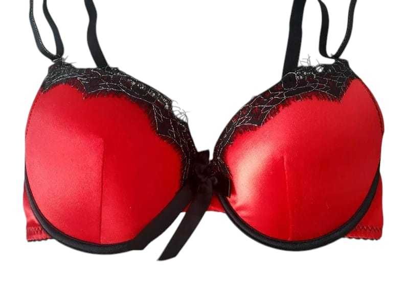 Nowy czerwony stanik biustonosz Weiyesi 70B push up bielizna damska