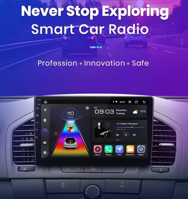 Rádio 9" android Opel Insignia 2009-13 WIFI GPS 1/32GB Novo