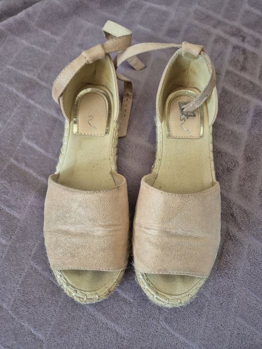 Espadryle sandały beż 37