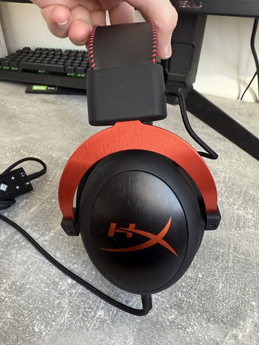 Ігрові навушники HyperX Cloud II Black/Red  Ігрові навушники HyperX Cloud II Black/Red (KHX-HSCP-RD/4P5M0AA) новые