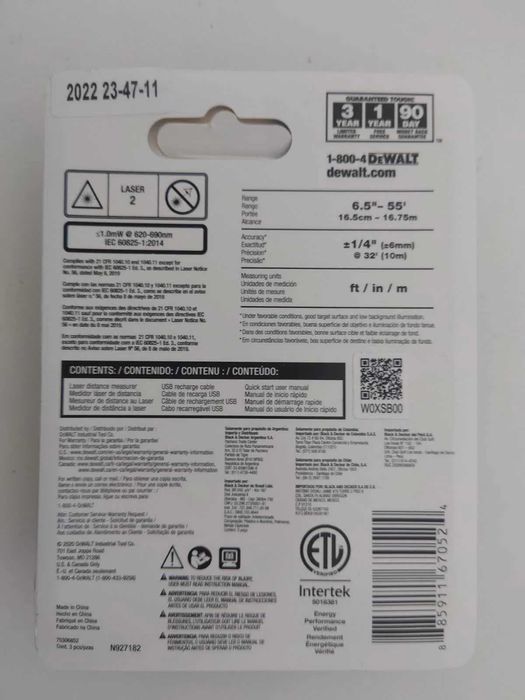 Лазерный дальномер рулетка DeWALT DW055PL новый