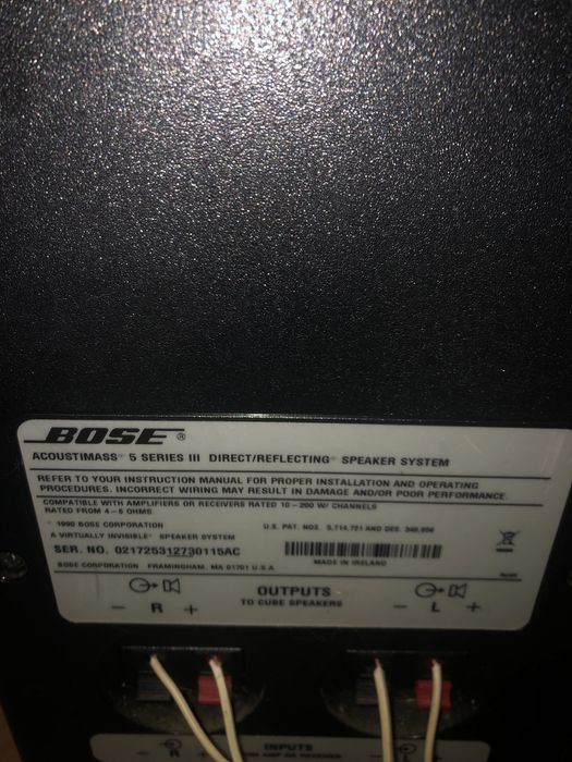 Colunas Bose Acoustimass 5 series III