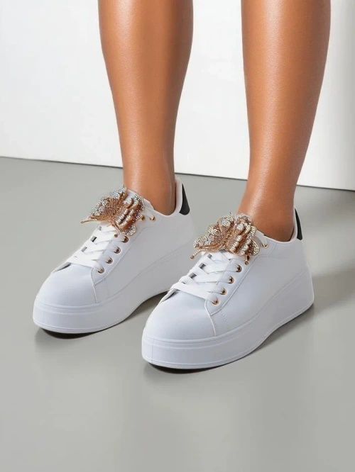 2 KOLORY 36 37 38 sneakersy 39 40 41 trampki na platformie z motylkiem