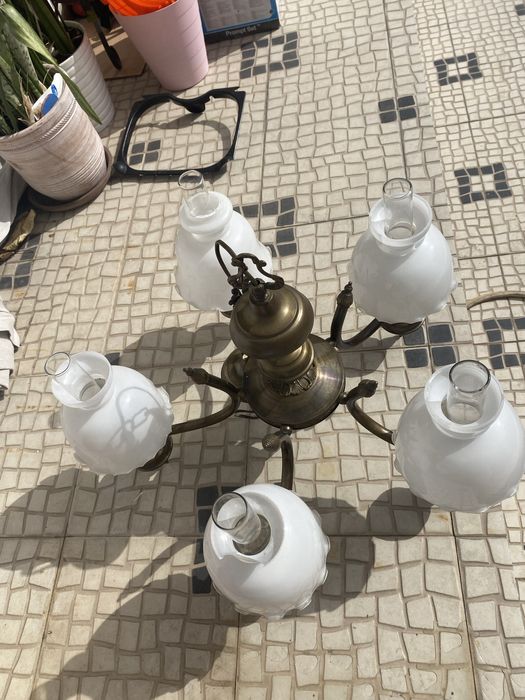 Candeeiro rustico 5 lampadas