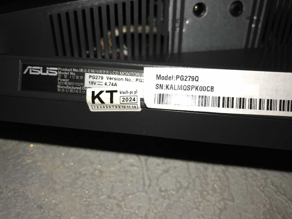 ASUS ROG Swift PG279Q, 27", 2K, 165Гц, як новий